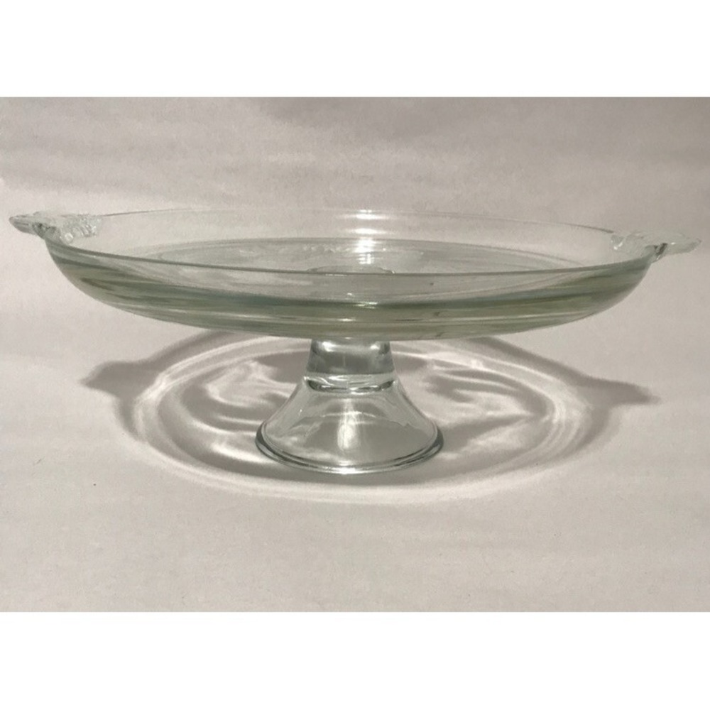 Essentials Toscany Collection Printemps Crystal Cake Stand Satin Floral Etching